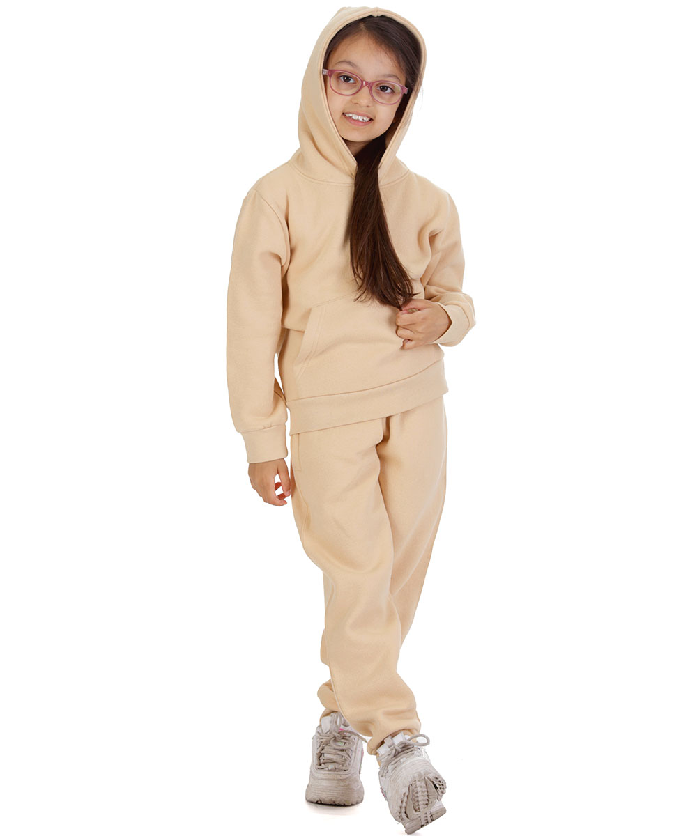 New Kids Tracksuit Fleece Overhead Hoodie Jogging Bottoms Drawstring Cuffed Warm - Picture 44 of 56
