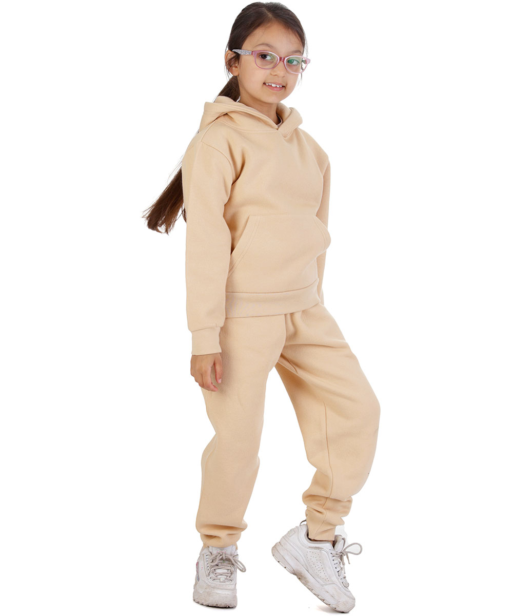 New Kids Tracksuit Fleece Overhead Hoodie Jogging Bottoms Drawstring Cuffed Warm - Picture 45 of 56