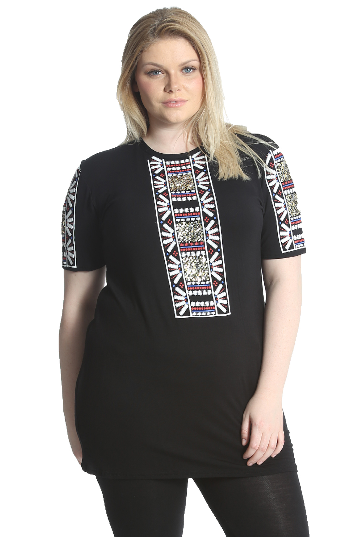 sequin tunic top plus size