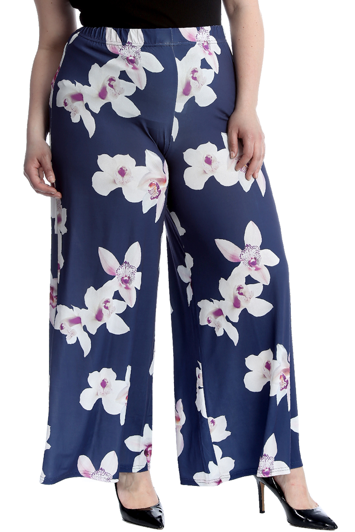 Womens Printed Ladies Palazzo Narrow/&Wide Leg Flare Full Length Trousers Pants