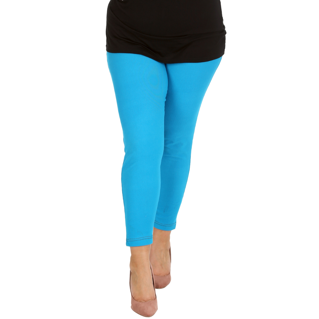 Nouvelle Women Plus Size Full Length Soft Stretchable Leggings Elasticated Waist - Picture 44 of 47