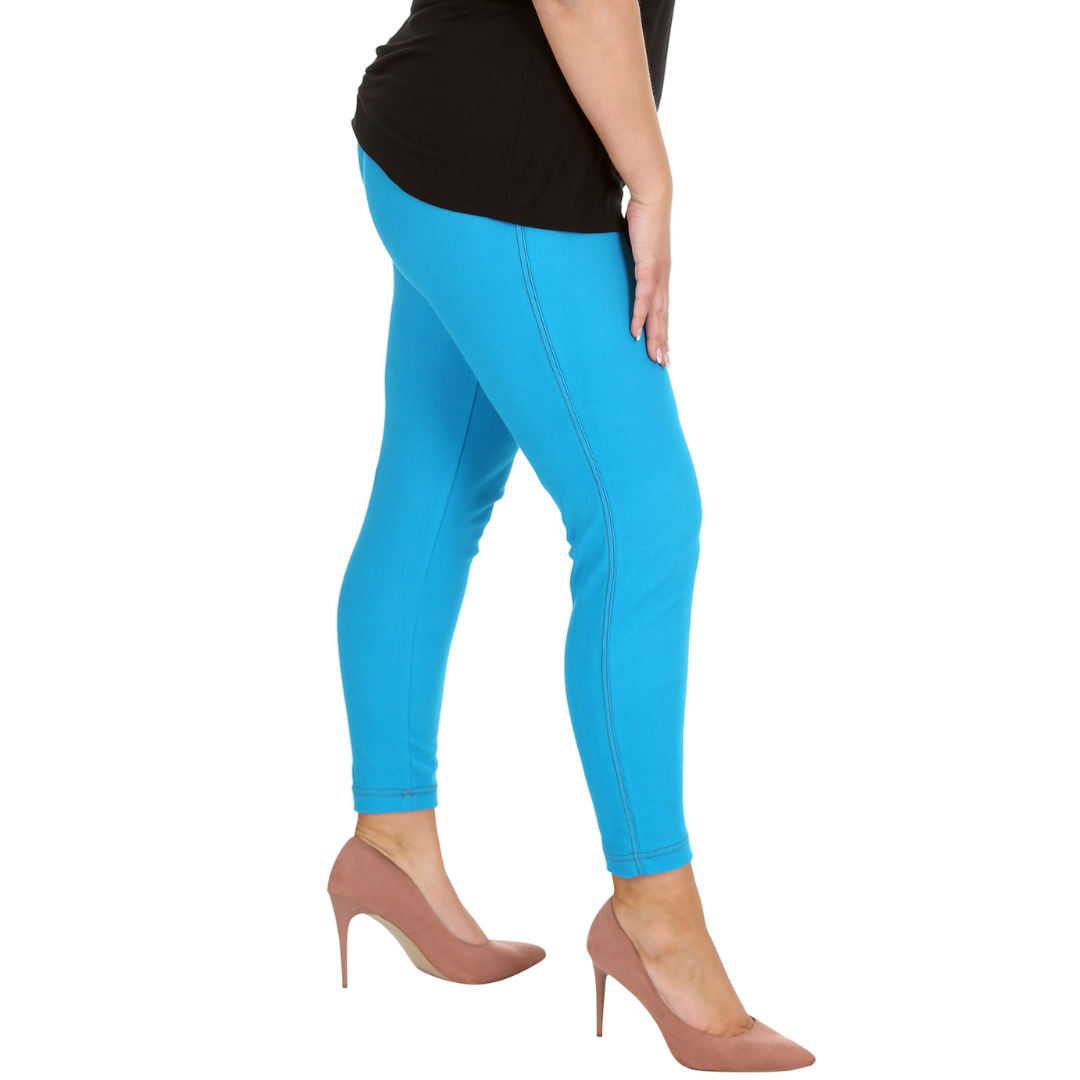 Nouvelle Women Plus Size Full Length Soft Stretchable Leggings Elasticated Waist - Picture 42 of 47