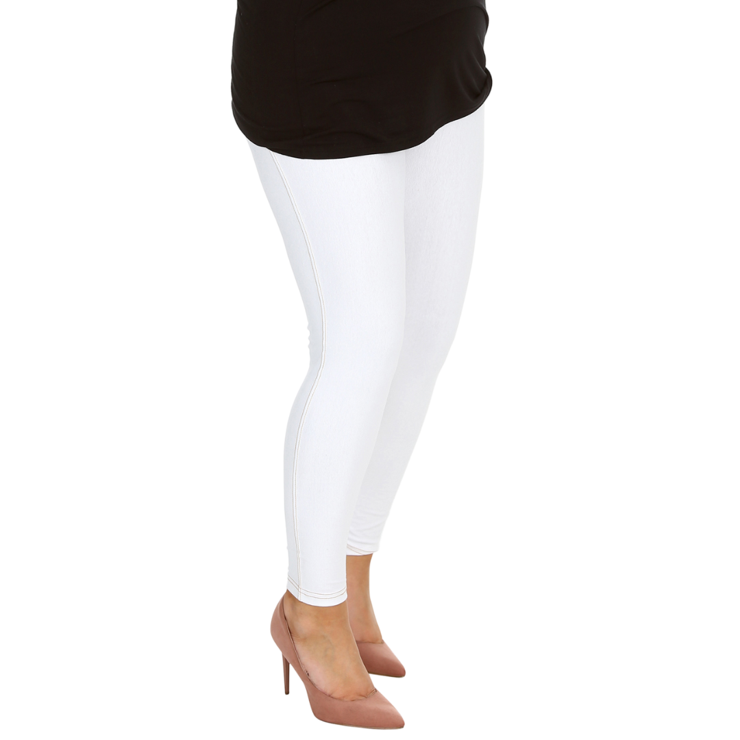 Nouvelle Women Plus Size Full Length Soft Stretchable Leggings Elasticated Waist - Picture 34 of 47