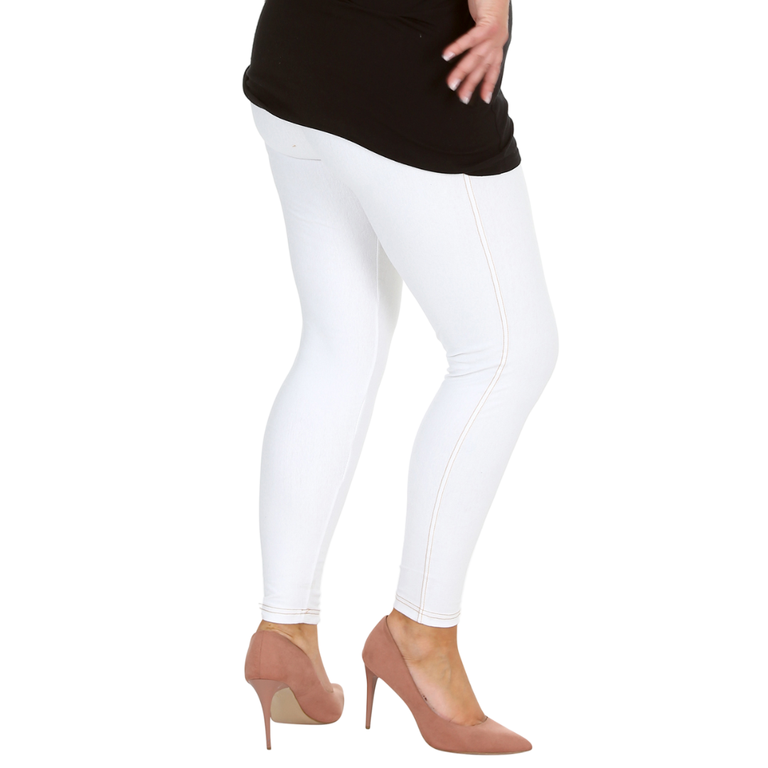 Nouvelle Women Plus Size Full Length Soft Stretchable Leggings Elasticated Waist - Picture 35 of 47