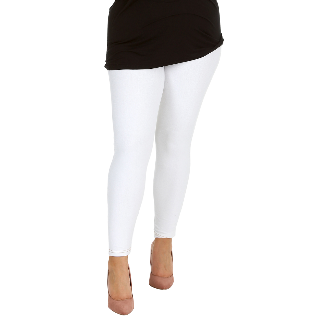 Nouvelle Women Plus Size Full Length Soft Stretchable Leggings Elasticated Waist - Picture 38 of 47