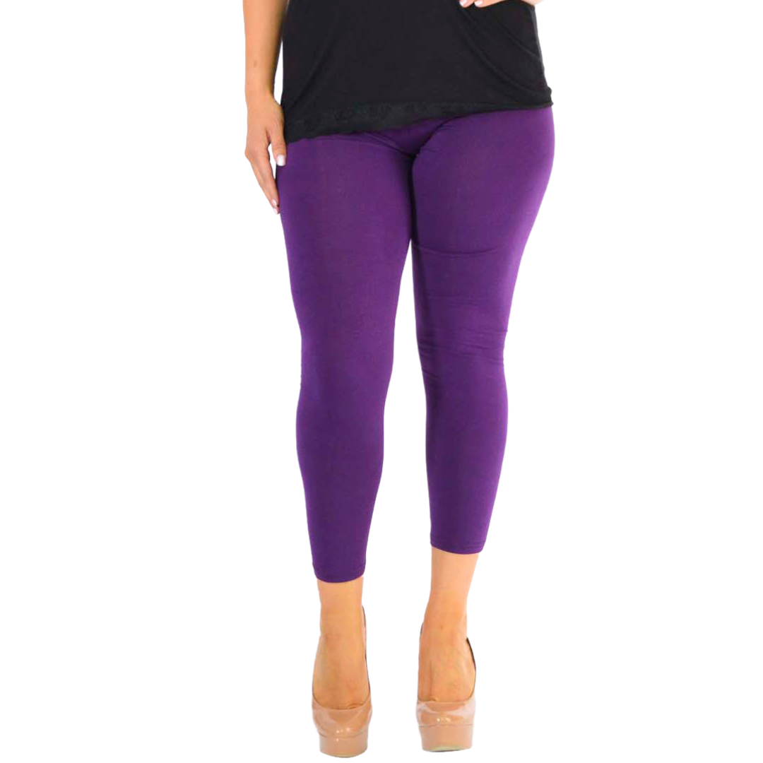 Nouvelle Women Plus Size Full Length Soft Stretchable Leggings Elasticated Waist - Picture 22 of 47