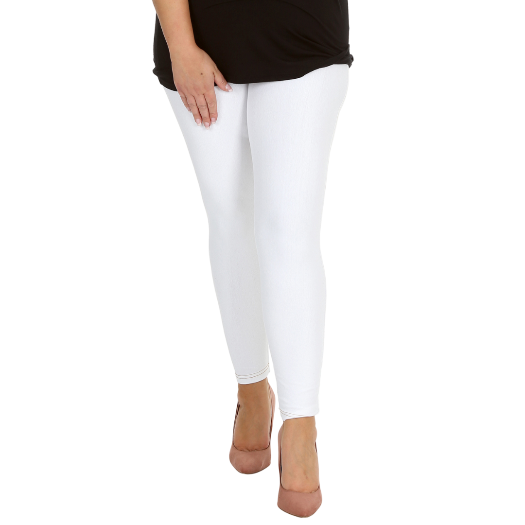 Nouvelle Women Plus Size Full Length Soft Stretchable Leggings Elasticated Waist - Picture 37 of 47