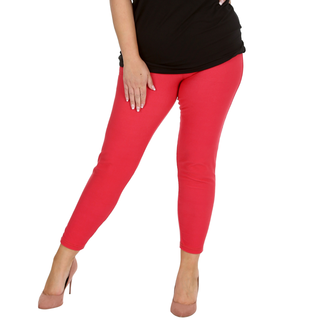 Nouvelle Women Plus Size Full Length Soft Stretchable Leggings Elasticated Waist - Picture 30 of 47