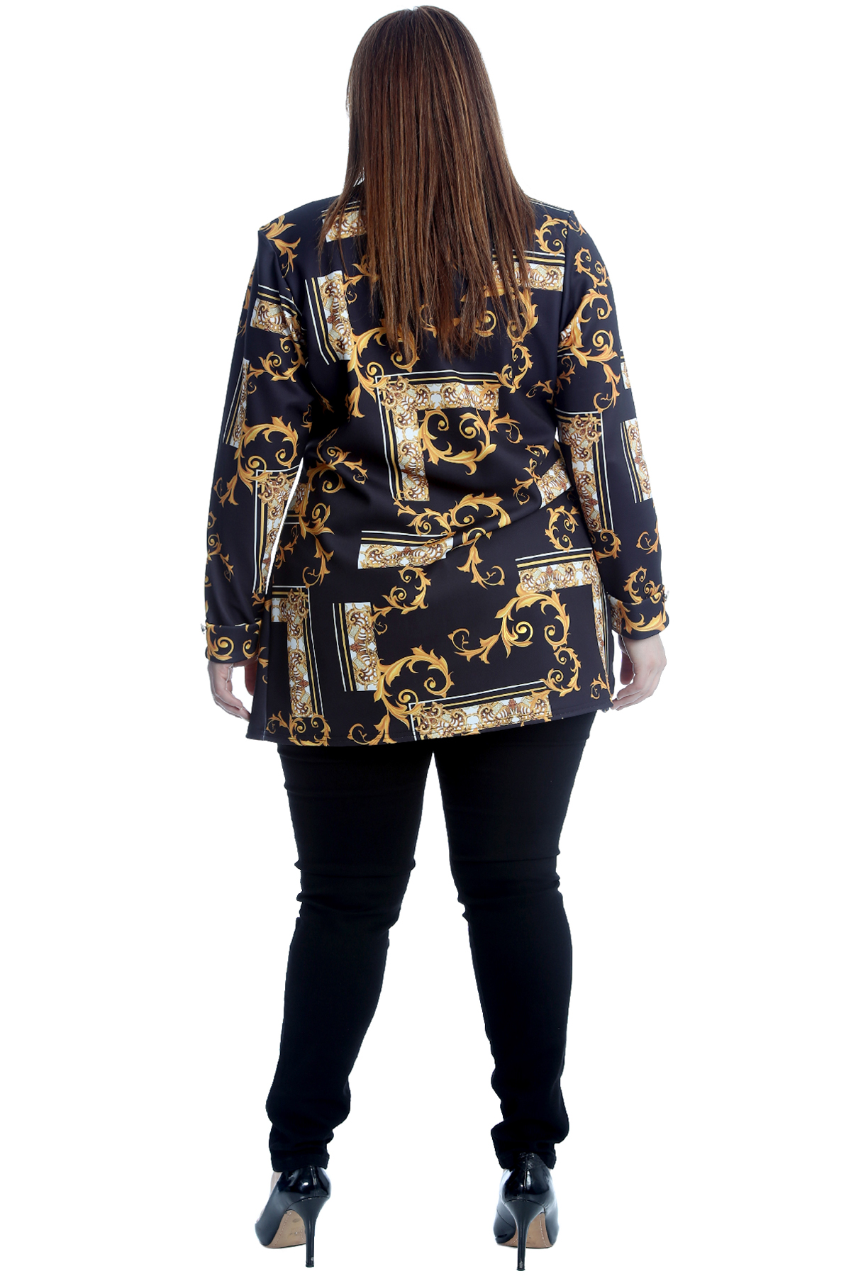New Womens Plus Size Blazer Ladies Coat Abstract Paisley Jacket Party Formal