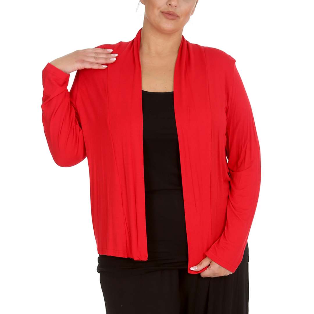 Nouvelle Women Plus Size Ladies Shrug Scallop Lace Back Cardigan Hip Length - Picture 10 of 34