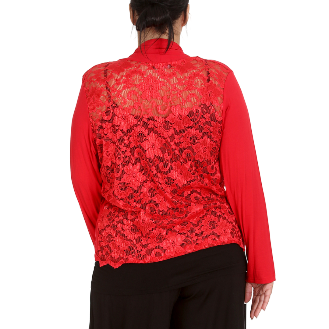 Nouvelle Women Plus Size Ladies Shrug Scallop Lace Back Cardigan Hip Length - Picture 11 of 34
