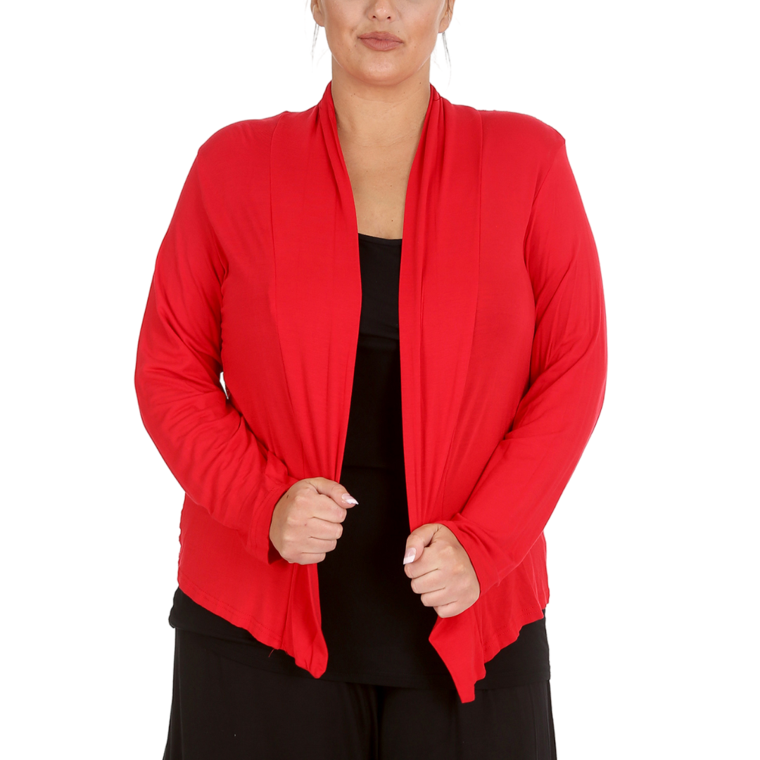 Nouvelle Women Plus Size Ladies Shrug Scallop Lace Back Cardigan Hip Length - Picture 14 of 34