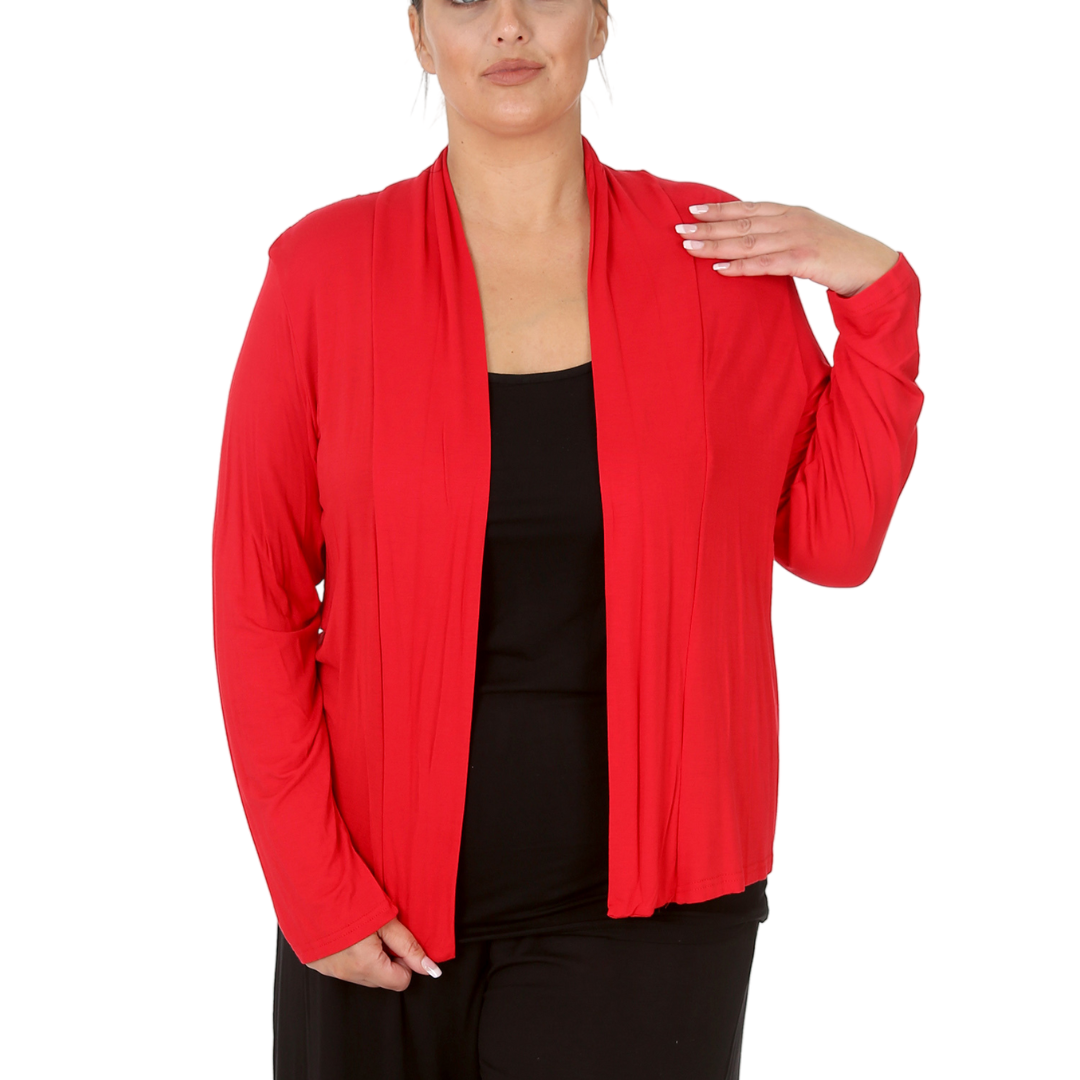 Nouvelle Women Plus Size Ladies Shrug Scallop Lace Back Cardigan Hip Length - Picture 9 of 34