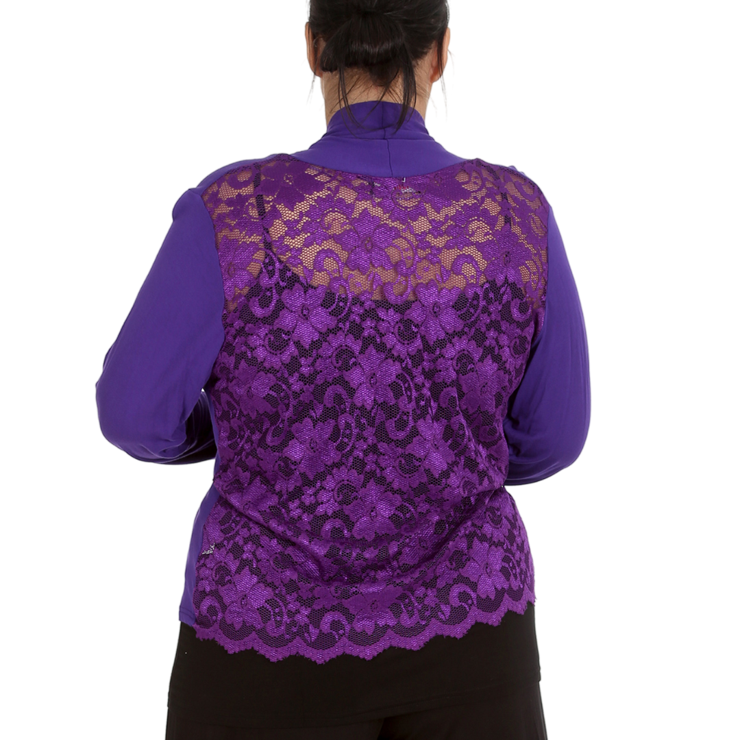 Nouvelle Women Plus Size Ladies Shrug Scallop Lace Back Cardigan Hip Length - Picture 4 of 34