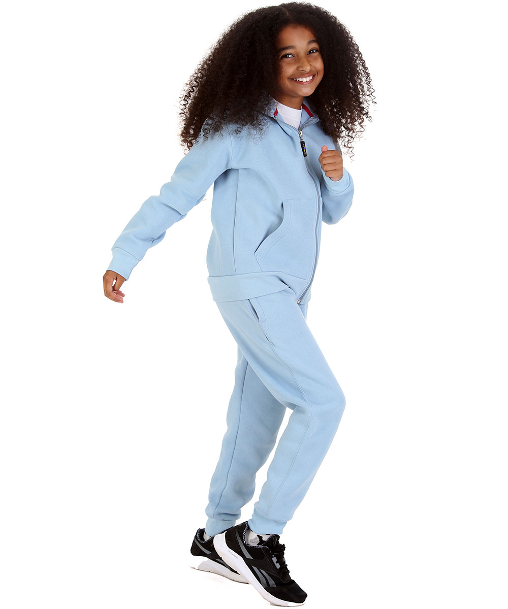 New Kids Tracksuit Fleece Zip up Hoodie Jogging Bottoms Drawstring Cuffed Warm - Picture 39 of 51