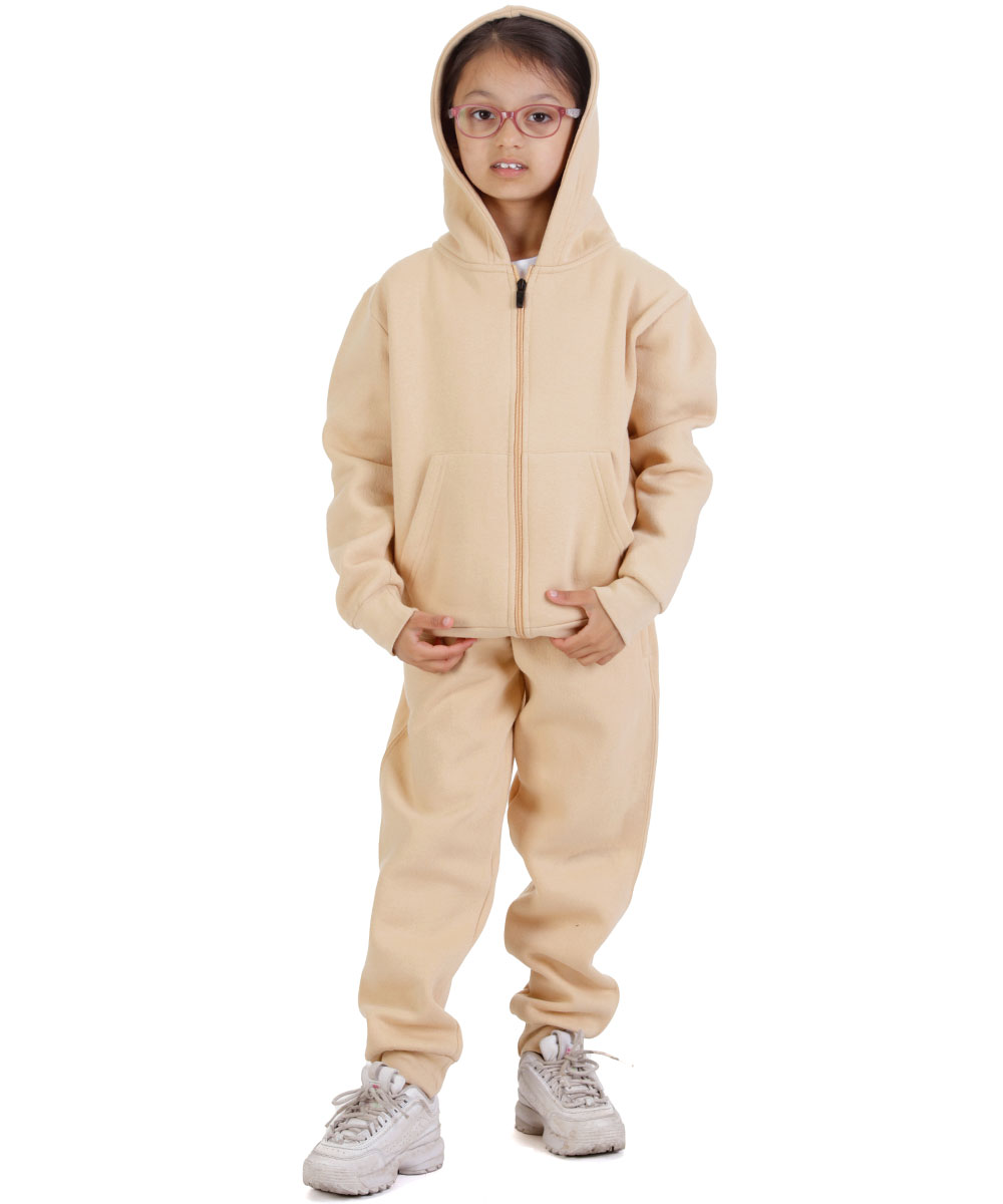 New Kids Tracksuit Fleece Zip up Hoodie Jogging Bottoms Drawstring Cuffed Warm - Picture 40 of 51
