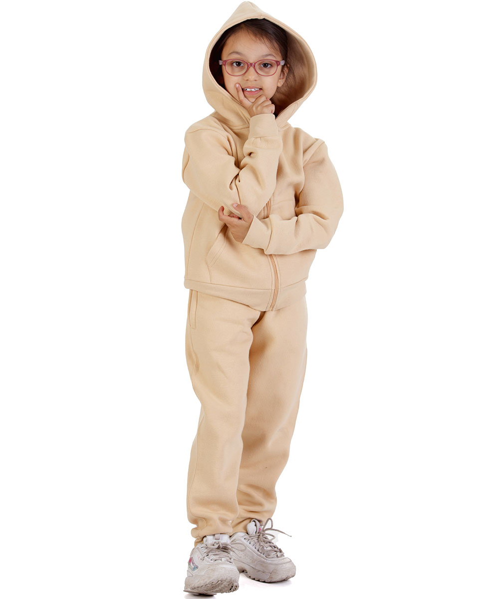 New Kids Tracksuit Fleece Zip up Hoodie Jogging Bottoms Drawstring Cuffed Warm - Picture 16 of 51