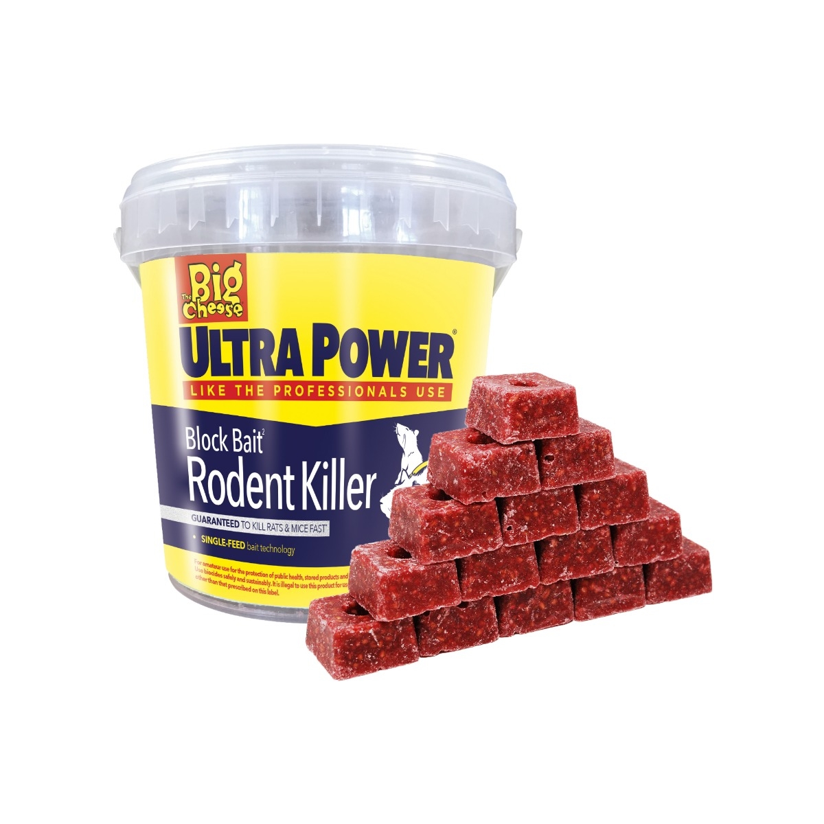 The Big Cheese All-Weather Ultra Block Bait Rat & Mouse Rodent Control Poison