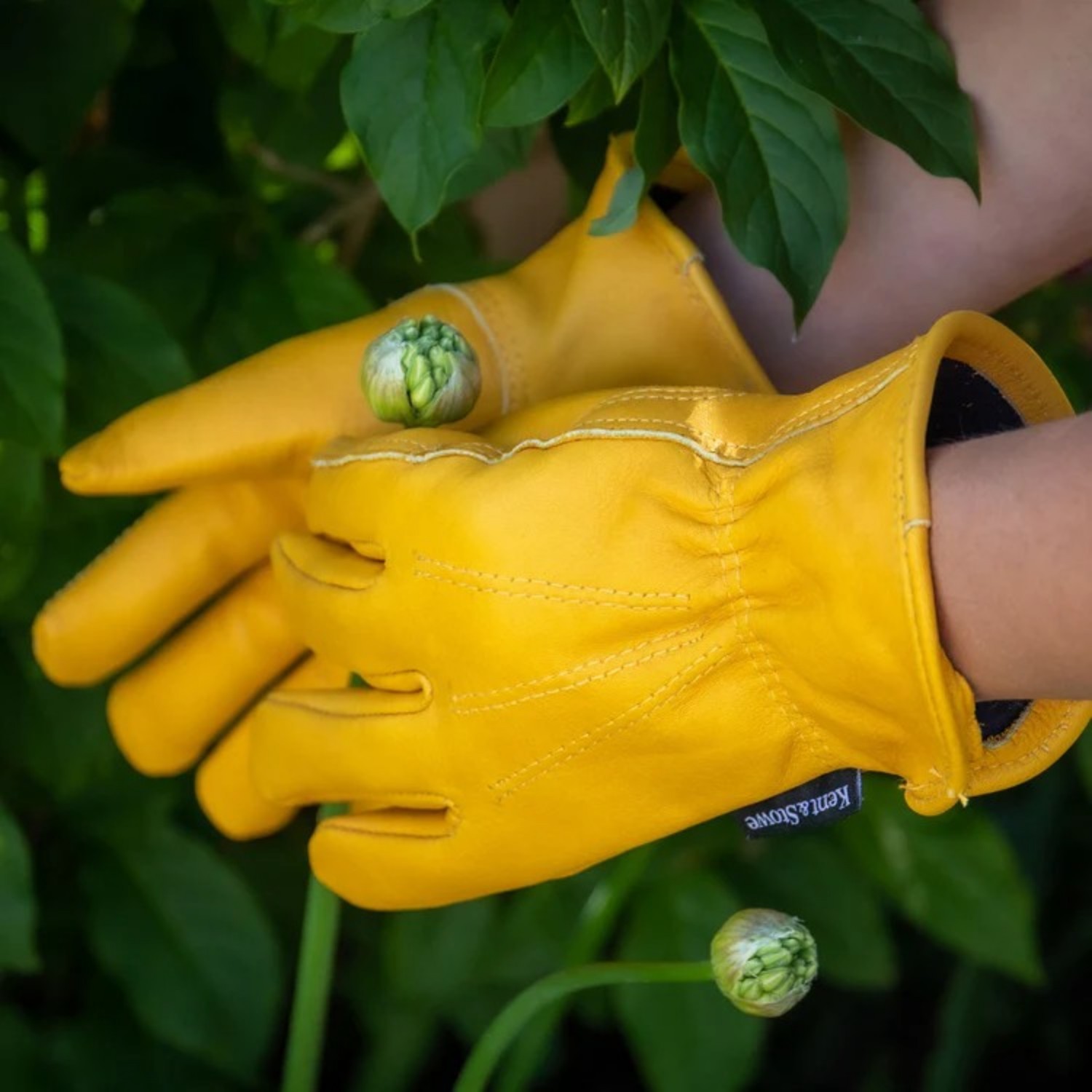 Kent & Stowe Luxury Leather Gardening Gloves Ladies Medium Fleece Lined Durable Image 4