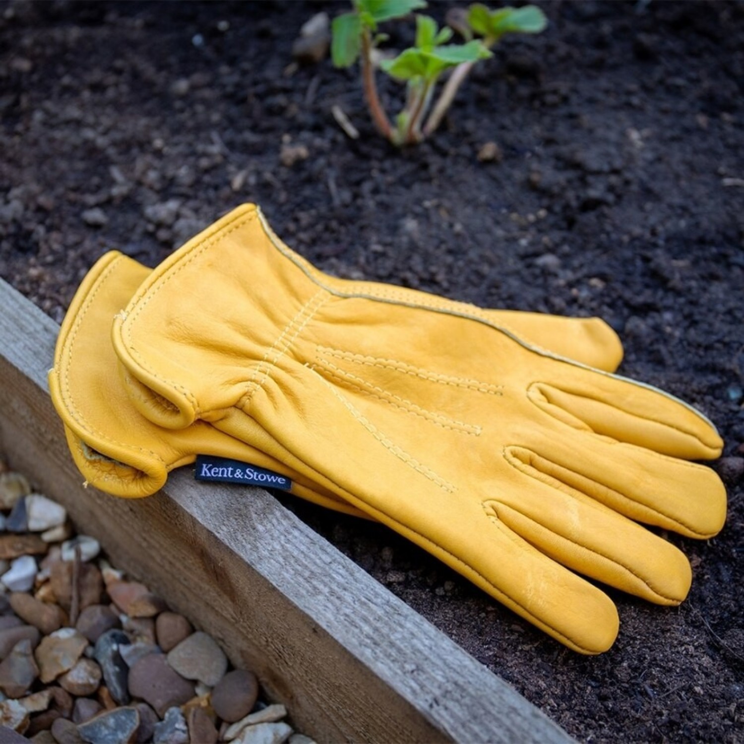 Kent & Stowe Luxury Leather Gardening Gloves Ladies Medium Fleece Lined Durable Image 3