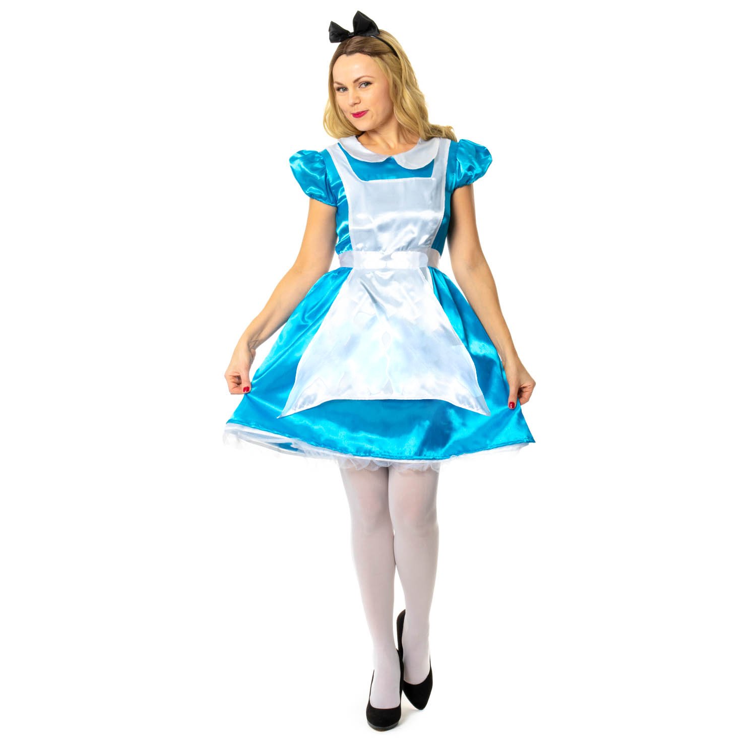 Alice in Wonderland Adult Ladies Book Day Fancy Dress Costume Outfit Story NEW - Picture 3 of 3