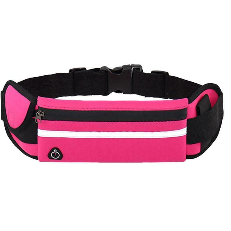 Black Waist Belt Bag Jogging Running Travel Pouch Keys Mobile Money Unisex Bag 