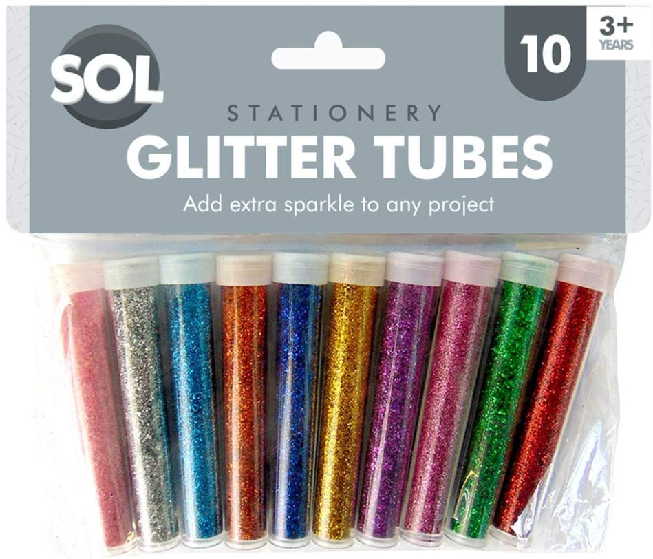 Glitter Tubes x 10 Art & Crafts, Kids Card Making, Scrapbook, Sparkle