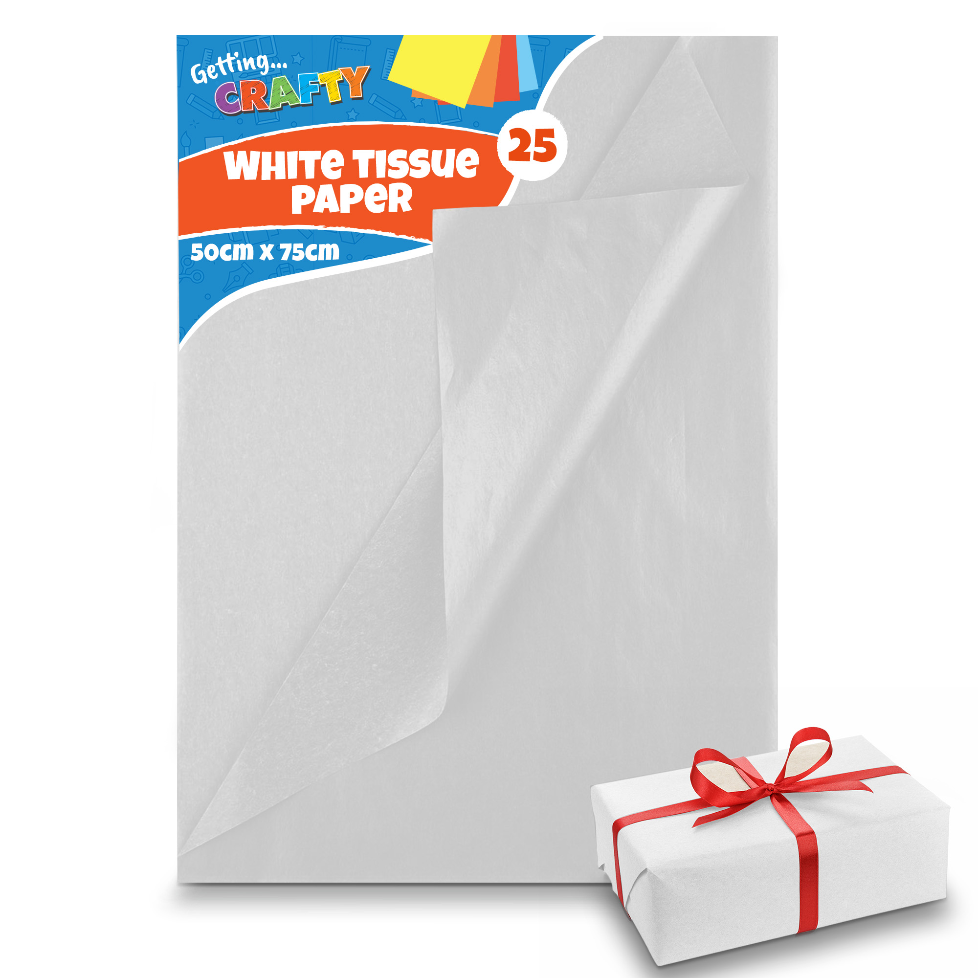20 Large Multi Coloured Tissue Paper Sheets Assorted Pack Gift Wrapping  50x66cm