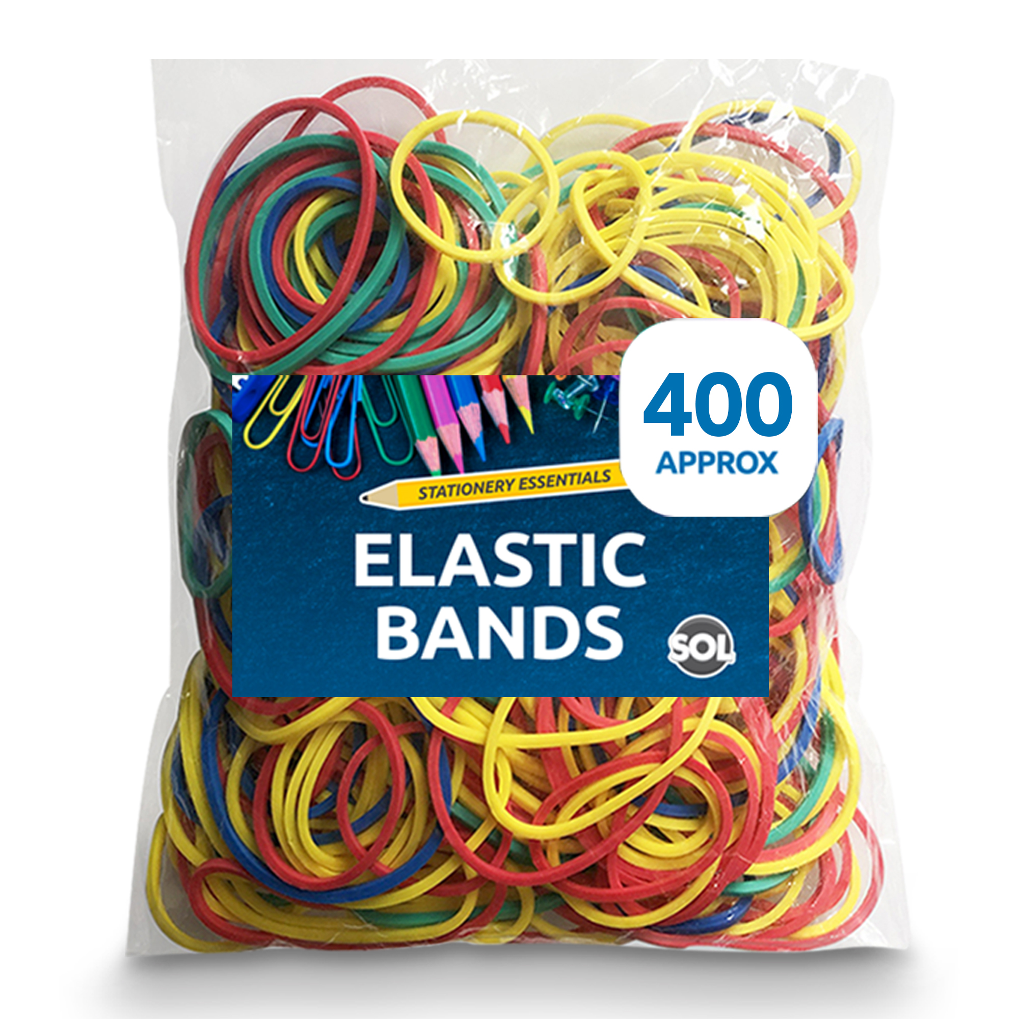 7 Multicolor Extra Large Rubber Bands - Assorted Mixed Color Rubber Bands,  Rubber Bands for Office, School & Home, Stretchable Rubber Elastics Bands