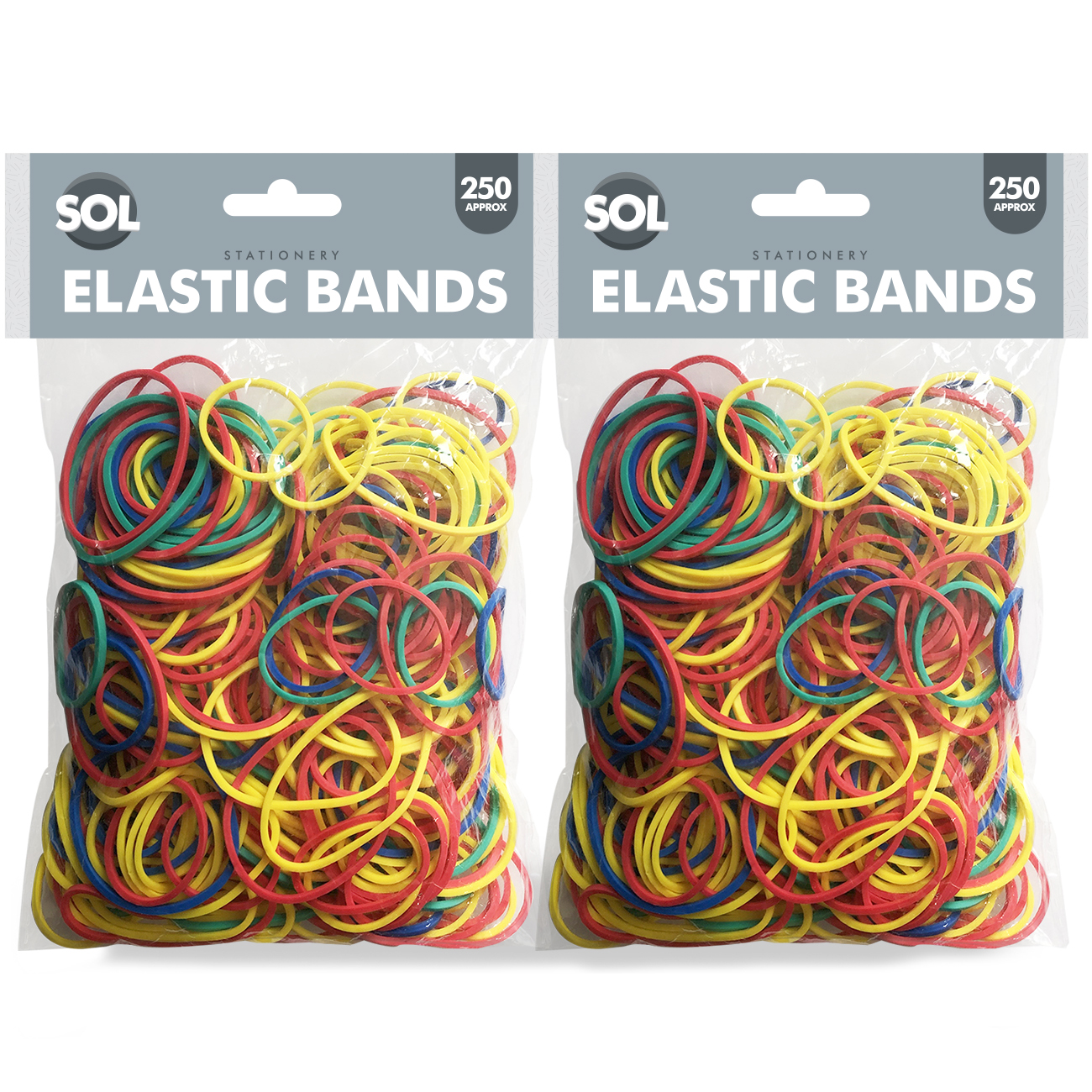 500pk Strong Elastic Rubber Bands Assorted Sizes Home, School and Office 100g eBay