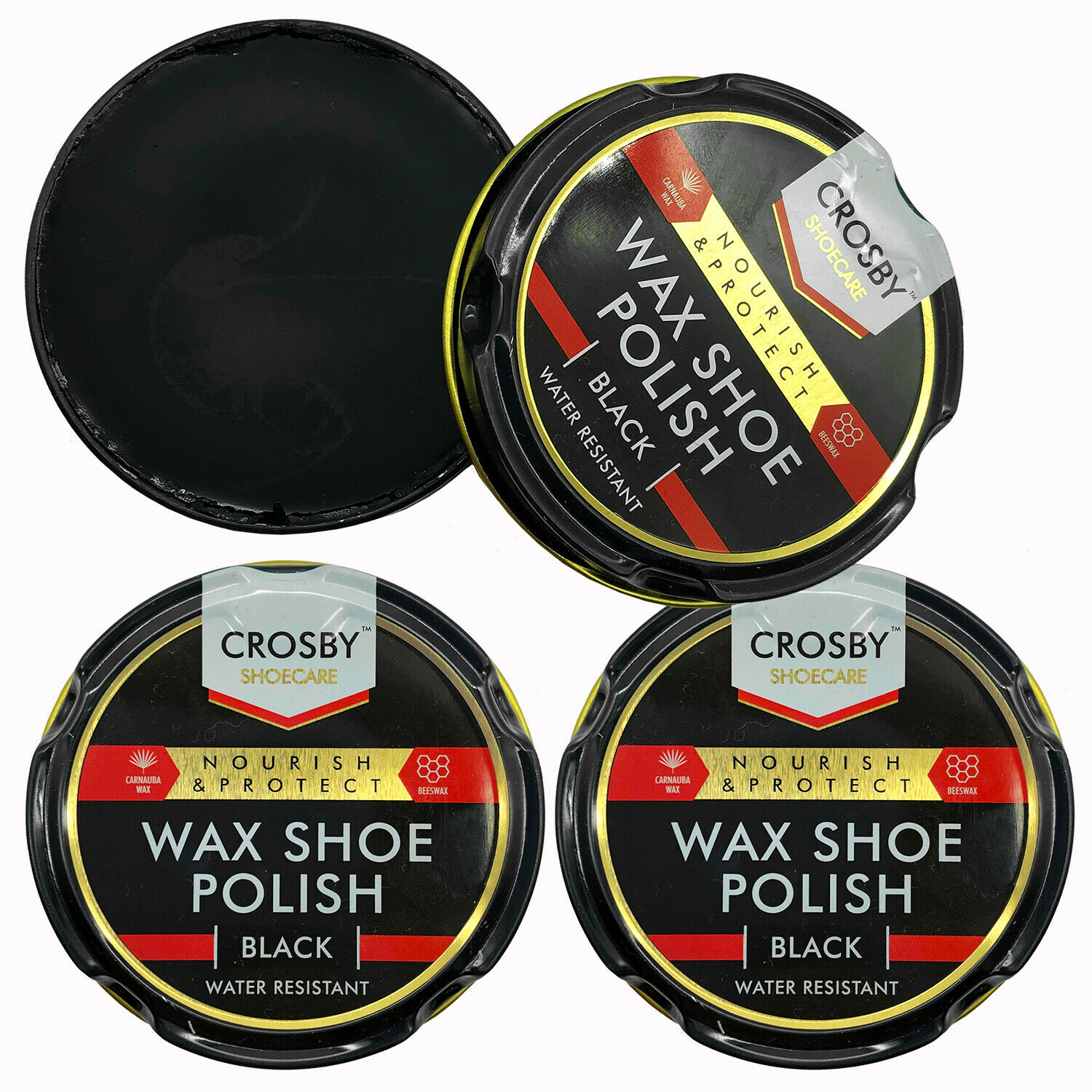 Wax Shoe Polish Black 50ml X 3units 