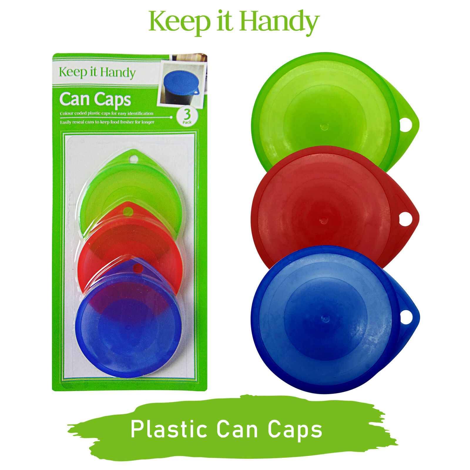 3pk Plastic Can Caps Lids Reusable Pet Dog Cat Tin Food Cover Fresh Top