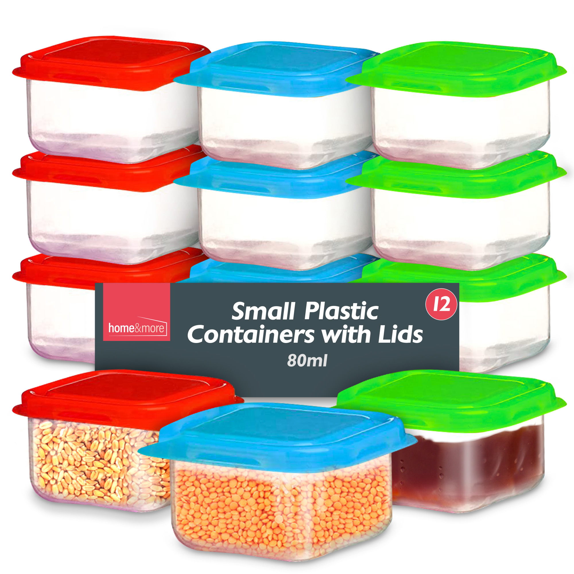 12pk Mini Plastic Storage Containers