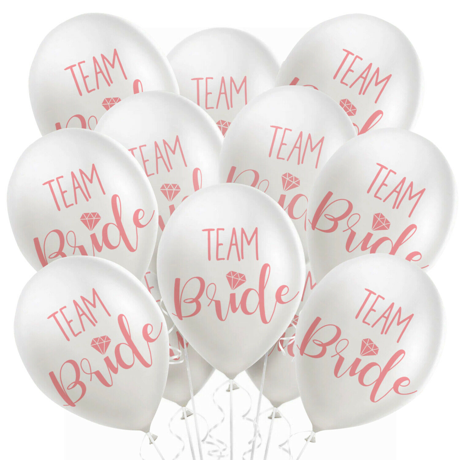 12pk Bride Party Hen Team Latex Balloons Wedding Decor Helium Balloon