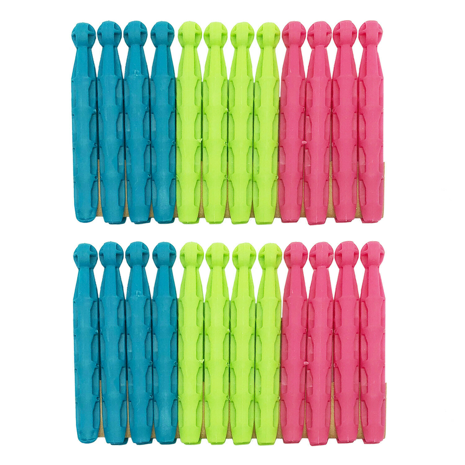 24pk Dolly Pegs Extra Strong Plastic Hanging Cloth Pegs Heavy Duty