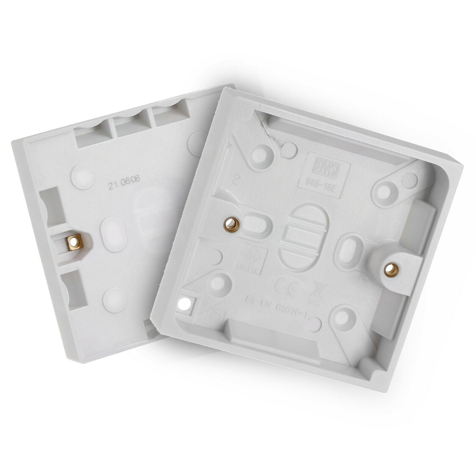 16Mm Single Pattress Back Box White Plastic Mains Box – Jegppj077T