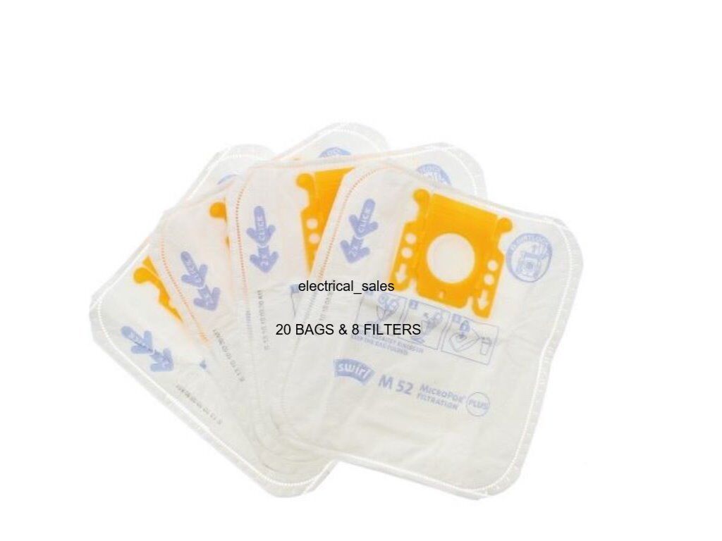 Fits Miele Kk H1 Swing Mini Upright Stick Vacuum Dust Bags X 20 and Filters – 9359880
