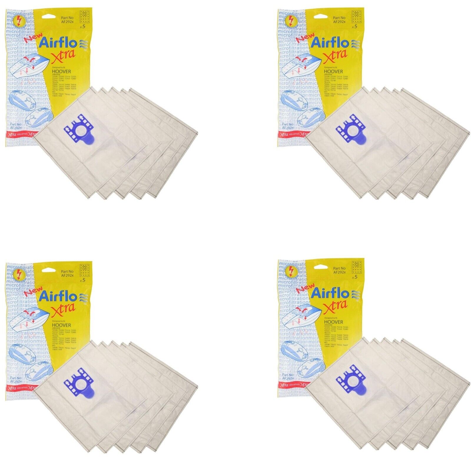 Bags For Hoover Arianne Telios Pet H30 Vacuum Cleaner Dust Hoover Bags x 20 Pack – 46AF292