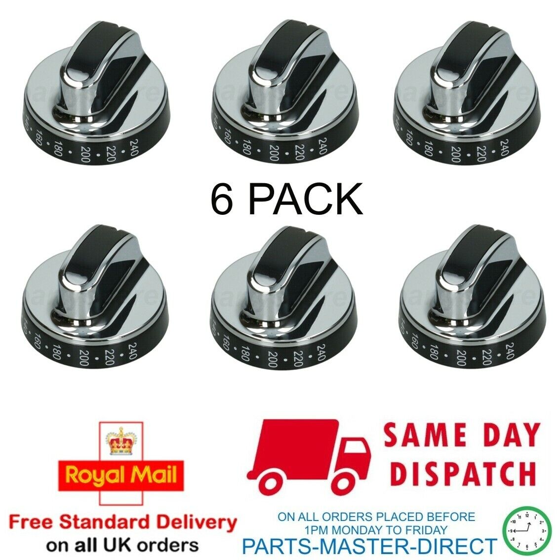 Fits Stoves New World Cooker Gas Hob Knob Control Switch Temperature Dial X 6 –