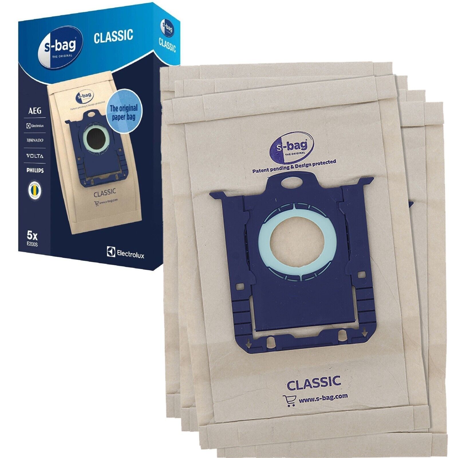 Bags Philips Zanussi Electrolux Vacuum Cleaner S Class Dust Bags x 10 Genuine – 9001684621