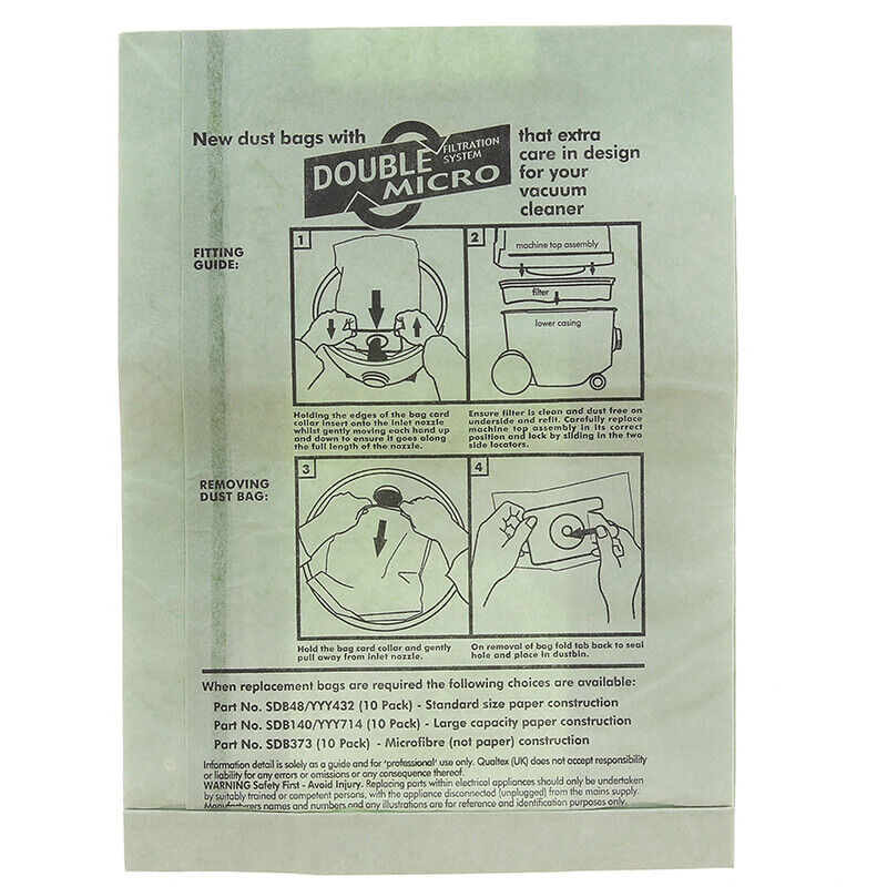 Paper Dust Bags for Numatic Henry Hoover Hetty James Vacuum Cleaner NVM-1CH, 10 Bags