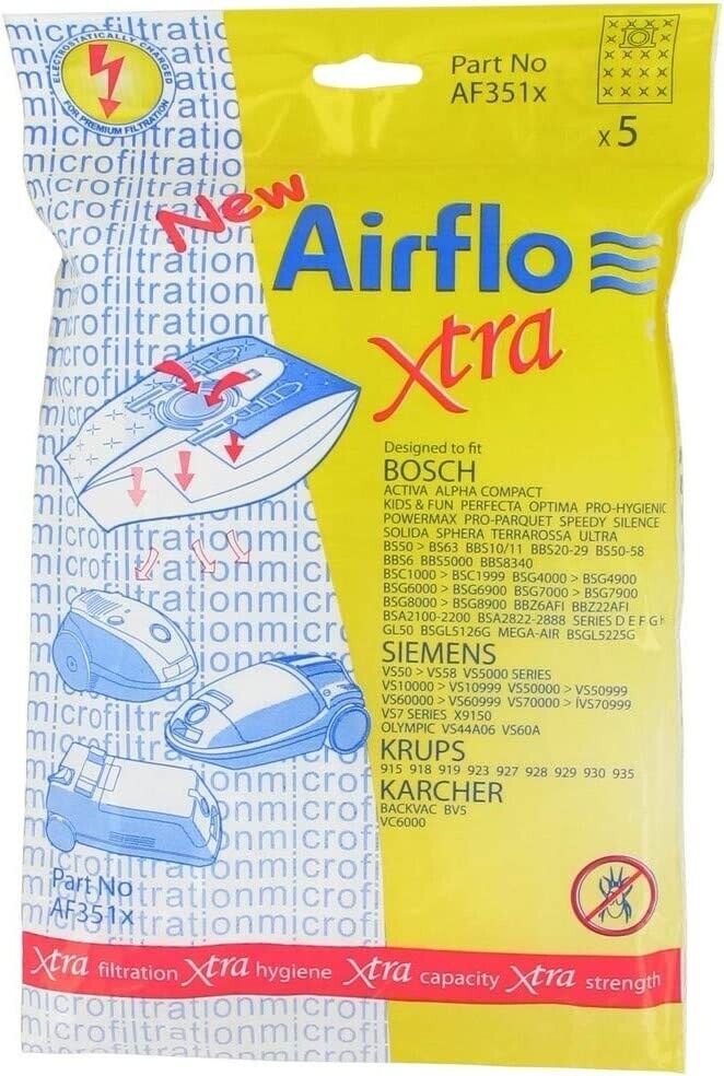 Bags For Bosch Siemens Krups Karcher Hotpoint Vacuum Cloth Dust Bags x 10 Pack –