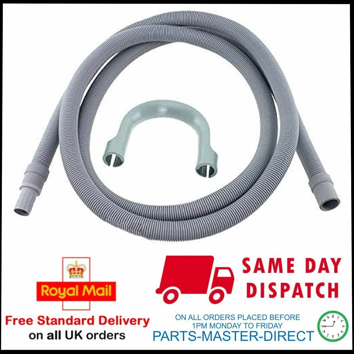 Hose Pipe Washing Machine Dishwasher 3.5 Meter Drain Hose & Cold Fill Water Pipe – DRAIN HOSE AND COLD FILL WATER PIPE