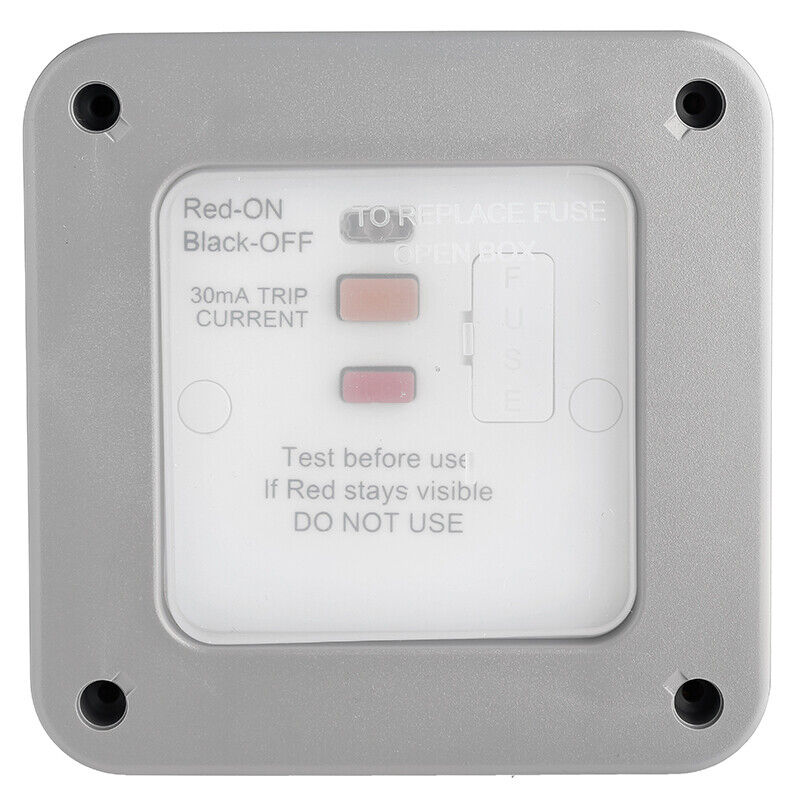 NEXUS 13Amp Fused Residual Current Device (RCD) Mains 240V Outdoor IP66 ...