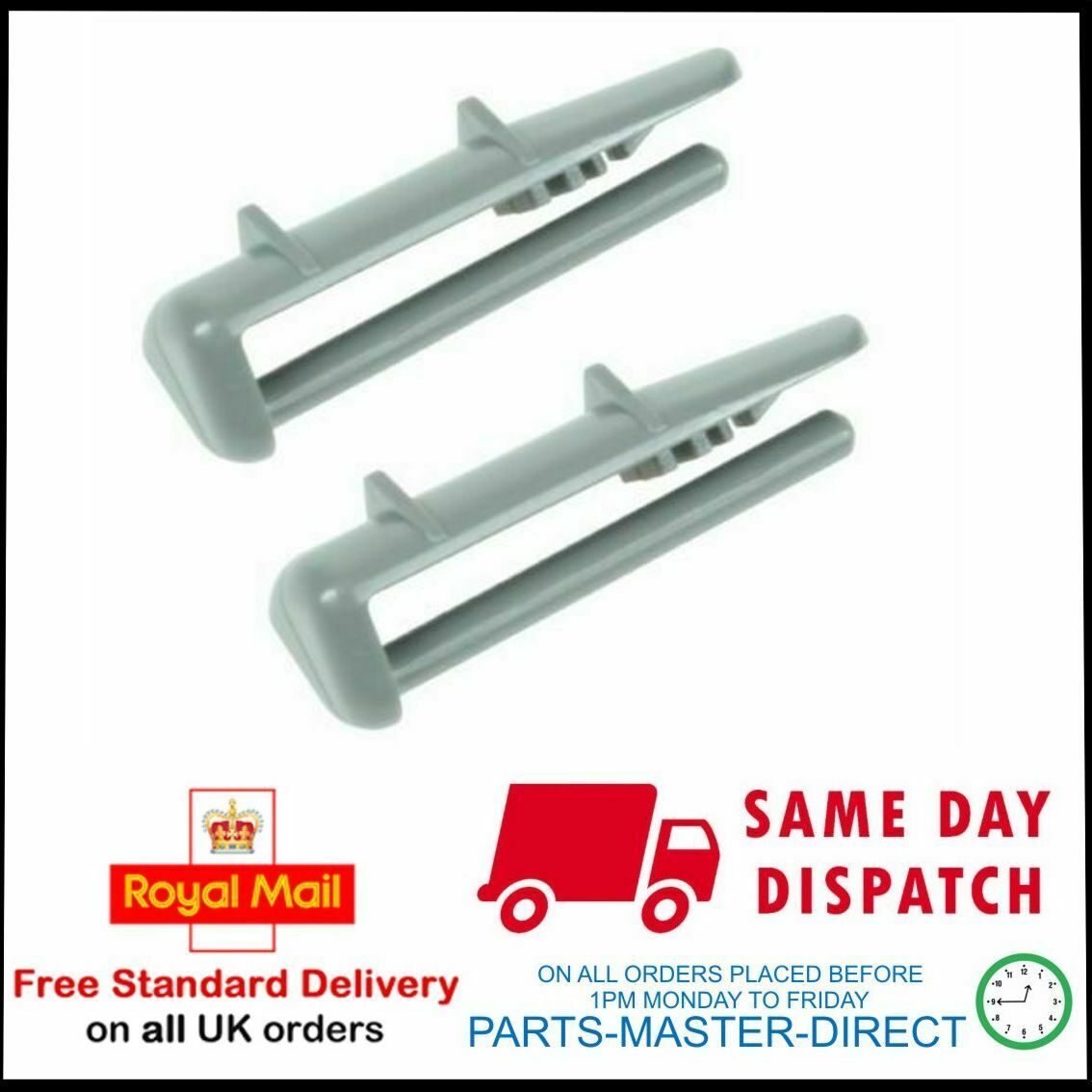 Beko Dishwasher Top Basket Rear Rail Cap Stop 2 Pack –