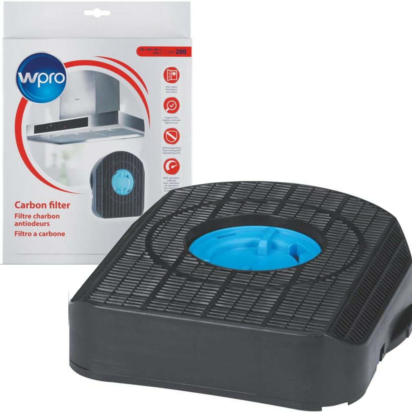 Genuine Hoover Candy Cooker Hood Extractor Fan Carbon Filter Type 200 2 Pack – C00380118