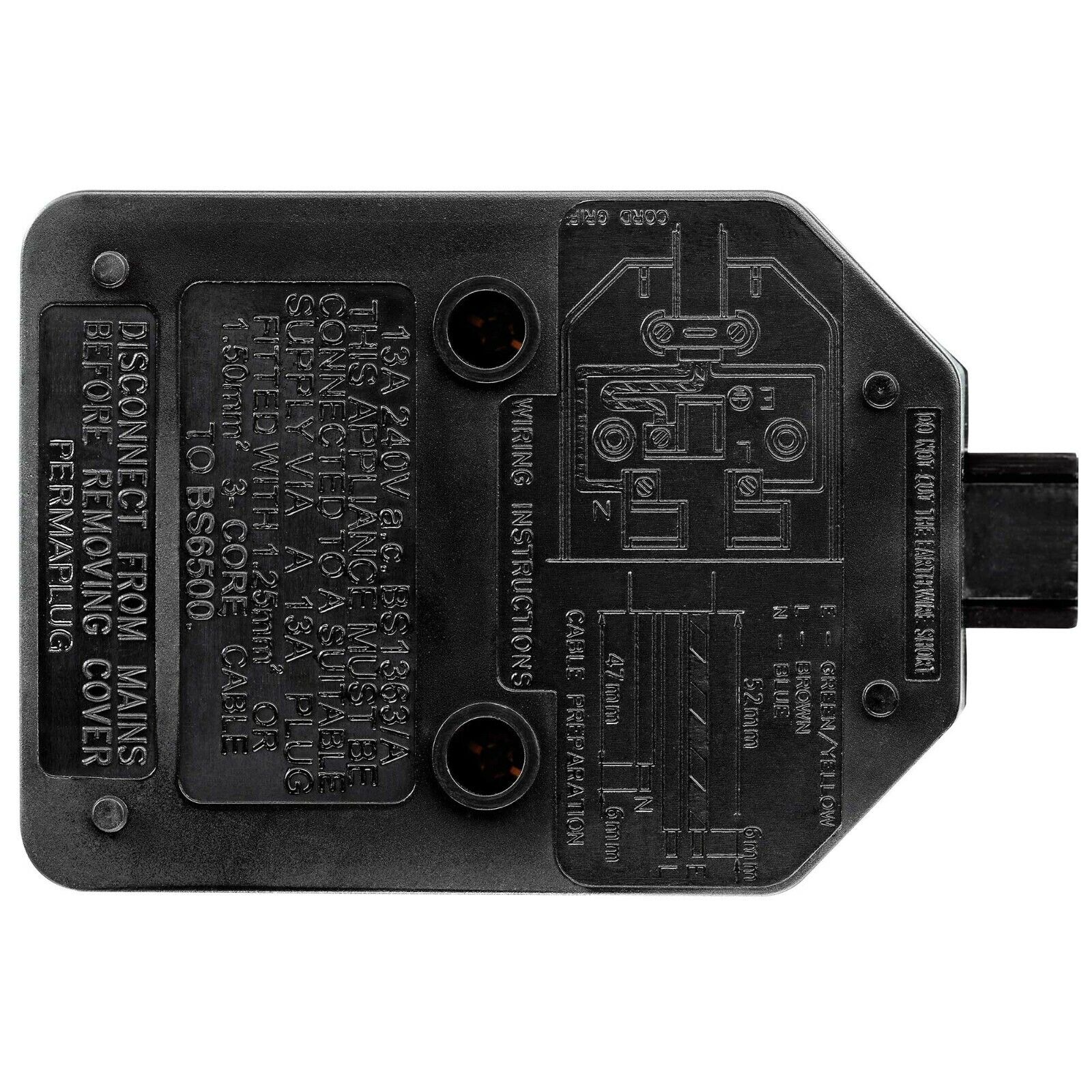 1 Gang Trailing Socket 3 Pin Black 13 Amp Perma Rubber Extension Socket 13A Uk – Jegppj013Pb