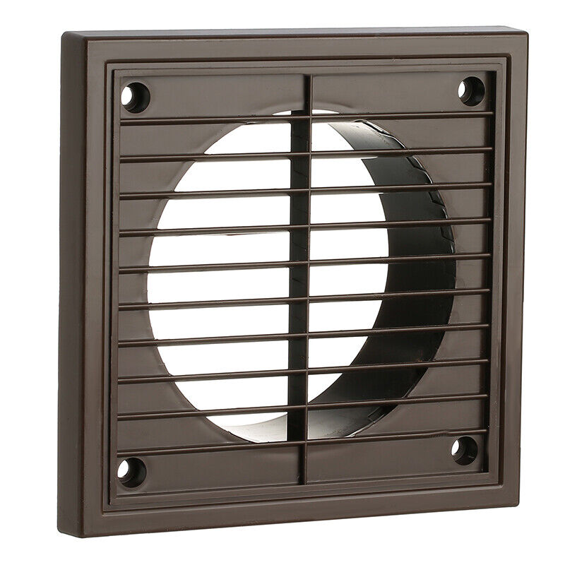 4 Inch Fixed Louvre Grill Brown Square Brow Vent Cover – Jegjm105