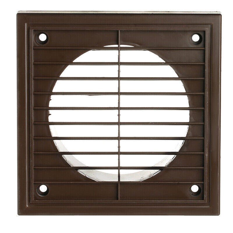 4 Inch Fixed Louvre Grill Brown Square Brow Vent Cover – Jegjm105
