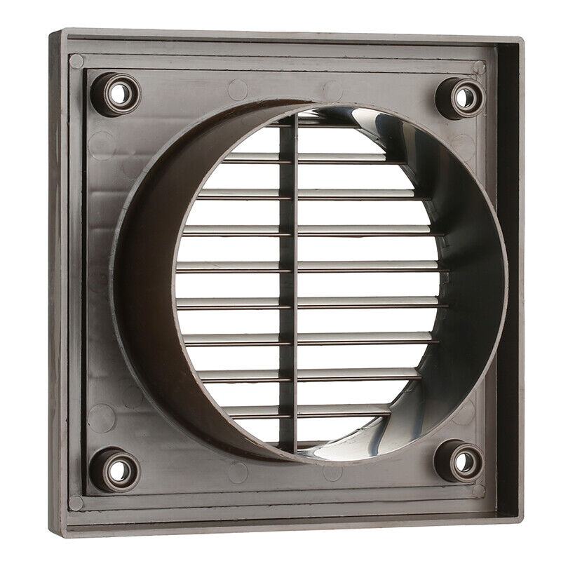 4 Inch Fixed Louvre Grill Brown Square Brow Vent Cover – Jegjm105